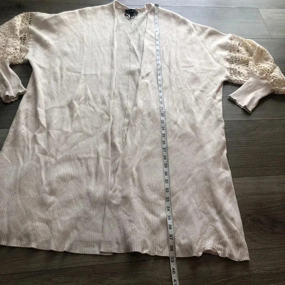 Express White Lace  Crochet Long Sleeve Cardigan Size XL NWOT - Picture 7 of 9